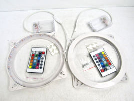 LED Light Battery Operated w/ remote Pair of Surface Mount Circles 7.25&quot; - NIB - £11.69 GBP
