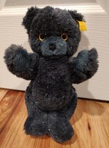 Steiff Navy Blue Sparkle Petsy 10&quot; Teddy Bear with Ear Button &amp; Tag # 012907 - £76.57 GBP