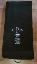 Golf Monogram Embroidered Golf Towel 16x26 Black - £11.80 GBP