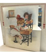Vtg 1940s Diecut Valentine Card Children In School How can I Bother With... - $14.80