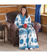 Nordic Snowflake Cuddle Soft Fleece Wrap Blanket Throw Cozy Wrap Gift 4 ... - $17.30