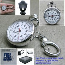 Silver Color Pocket Watch Women Pendant Watch with Key Ring and Necklace... - $371.02 MXN