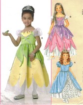 Child Fairy Princess Flower Girl  Petal Party Halloween Costume Sew Pattern 6-8 - $13.99