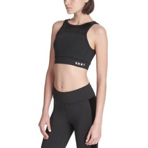 DKNY Womens Activewear Sport Velvet Trimmed V Back Medium Support Sports... - $50.31