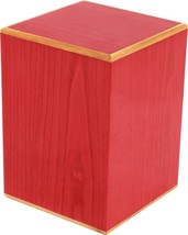 Large/Adult 210 Cubic Inches Red Box Wood Cremation Urn for Ashes - £151.86 GBP