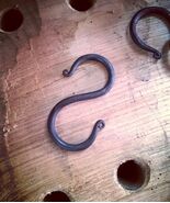 S hook Hand forged, iron hook, hanging items - $7.00