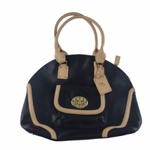 Emma Fox Women&#39;s Black And Brown Large Leather Zipper Shoulder Bag Tote - $46.71