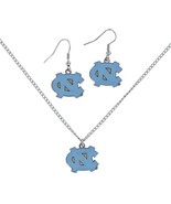 NCAA North Carolina Tar Heels Logo Earrings &amp; Pendant Set - $26.01 CAD