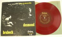 Dave BRUBECK/PAUL Desmond Jazz At Storyville Red Wax Vinyl Record Fantasy 10&quot; Lp - £26.53 GBP