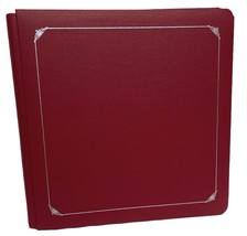 Creative Memories 12&quot; Red W/ Silver Scroll Album w/ Pages Maroon Ruby Red *READ* - £28.66 GBP