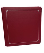 Creative Memories 12&quot; Red W/ Silver Scroll Album w/ Pages Maroon Ruby Re... - £28.20 GBP