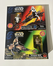 Star Wars The Power Of The Force 2 Speeder Bike Luke Skywalker Imperial Speeder - £27.33 GBP