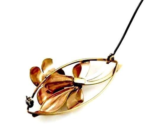 Vintage Brooch 12K Gold Filled Carl-Art Floral Large  2 Pat #130141 Item image 3