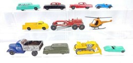 11 Vintage Tootsie Toys Die Cast Truck Car Auto Helicopter Bulldozer Lot - £78.84 GBP