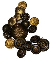 Lot Of 18 Marked &amp; Unmarked Star, Eagles Etc. Theme Buttons - $12.04