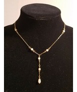 Vintage Avon Pearly &quot;Y&quot; Necklace ~ Small - £11.76 GBP