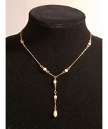 Vintage Avon Pearly &quot;Y&quot; Necklace ~ Small - £11.76 GBP