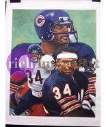 Walter Payton Chicago Bears NFL Football Art Original Oil Painting on Ca... - $5,255.70 CAD
