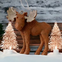 Moose Ornament Bar Harbor Maine Christmas Resin Elk Cabincore Rustic Souvenir  - £12.57 GBP