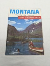 Vintage 1967 Montana The Big Sky Country Highway Map - $10.02