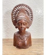 Vintage Balinese Wooden Goddess Statute Bust Sculpture Indonesian KG - €30,95 EUR