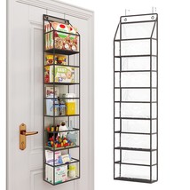 Over The Door Hanging Pantry Organizer 5-Shelf Room Organizer With Clear Plastic - £25.78 GBP