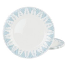 Ultra by Gibson Piper Point 4 Piece 10 Inch Round Tempered Opal Glass Dinner ... - $57.01