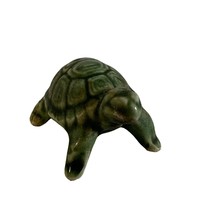 Vintage Green Turtle Porcelain Figure 1.25&quot; tall - $8.90
