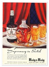 Print Ad Haig &amp; Haig Supremacy in Scotch Vintage 1938 Advertisement - £11.73 GBP