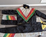 Vintage 70s JOHN DEERE Snowmobile Suit Jacket &amp; Bibs Mens XL Great Condi... - £231.24 GBP