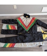 Vintage 70s JOHN DEERE Snowmobile Suit Jacket &amp; Bibs Mens XL Great Condi... - £226.55 GBP