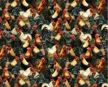 Cotton Wild Animals Chickens Rooster Feather Farm Fabric Print by Yard D... - $15.95