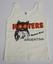 HOOTERS BUENOIS AIRES ARGENTINA (S) SMALL WHITE LYCRA WAITRESS UNIFORM T... - $24.99