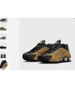 us 7  Nike Shox R4 Black Metallic Gold - AR3565-005 - $126.74 CAD