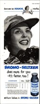 Vintage 1952 BROMO-SELTZER Headache &amp; Neuralgia Remedy Ephemera 50s Prin... - $24.11