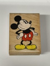 Mickey Mouse Disney Rubber Stamp Stampede  New Wood Base 374D - £4.63 GBP