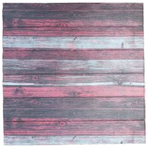 Dundee Deco JNAZRS033H58 Charcoal Red Off-White Faux Wood 3D Wall Panel, Peel an - $12.73