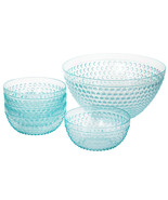 Gibson Home Plastic Bowl Set with Serving Bowl in Light Blue - $633.98 MXN