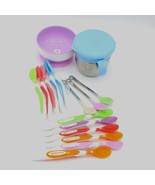 Munchkin 16 pc lot Soft-Tip Baby Spoons Stay Put Suction Bowl Snack Catcher - $258.61 MXN
