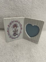 Kinka 1988 Ceramic Wavy Picture Frame Japan Wishing You Joy Happiness… 4” High - £7.95 GBP