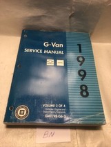 1998 Service Shop Manual GM Factory OEM Chevy Express GMC Savana G Van 3 - £8.60 GBP