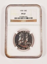 1959 50C Franklin Half Dollar Graded by NGC as PF67! Gorgeous Coin - €56,38 EUR