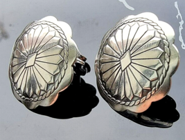 Vintage Navajo 925 Sterling Silver Earrings - £40.96 GBP