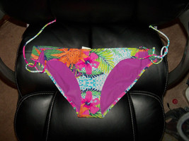 Aeropostale Bright Foral Print Bikini Bottoms Size XL Women&#39;s NEW - $21.16