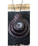 Vintage 1970-s 925 Dark Oxidized Sterling Silver t Pendant on 18 inch Ch... - €110,84 EUR
