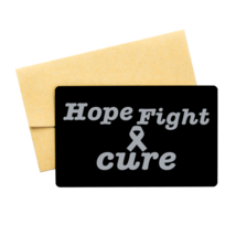 Motivational Metastatic Breast Cancer Black Aluminum Card, Hope Fight Cure, Insp - £13.36 GBP