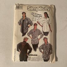 Vintage Simplicity 8355 Misses Loose-Fitting Shirt Pattern Size 20-22-24... - $8.99