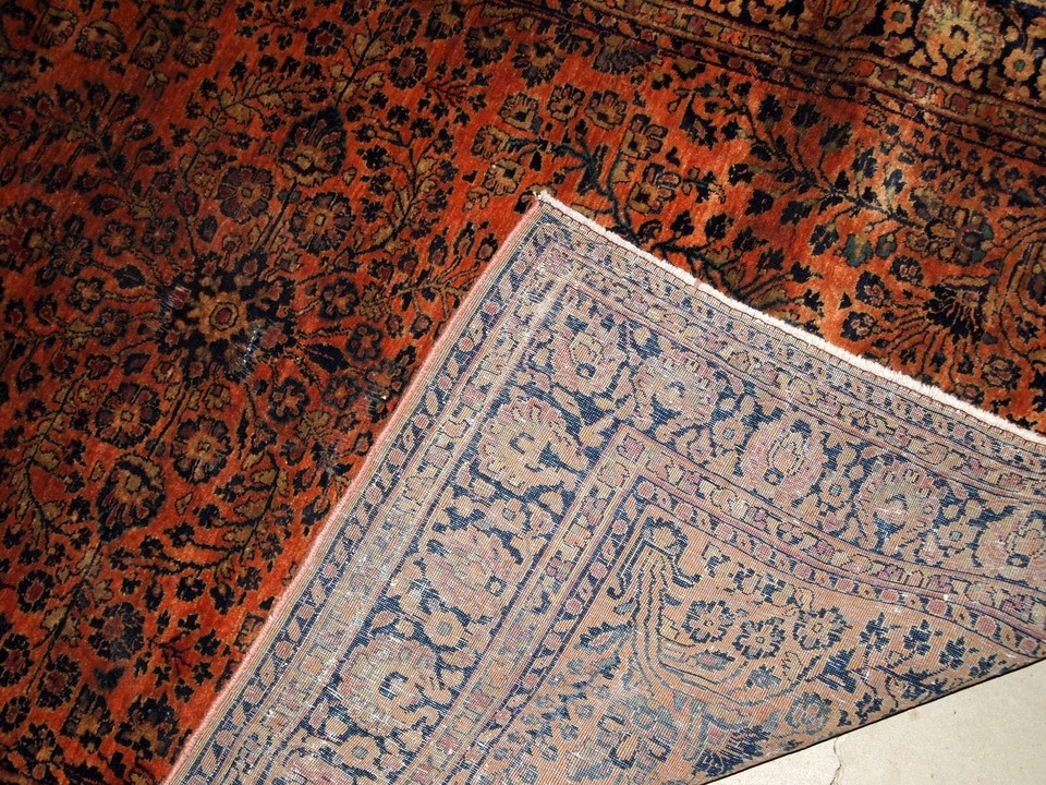 Handmade antique Oriental rug 4.1' x 6.4' (125cm x 195cm) 1920s - 1B787 Item image 3
