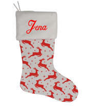 Jena Custom Christmas Stocking Personalized Burlap Christmas Decoration - $17.99