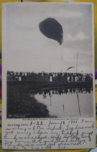1911 postmarked Balloon Ascent w/ Parachute Fairview Park Dayton Ohio Da... - $55.00